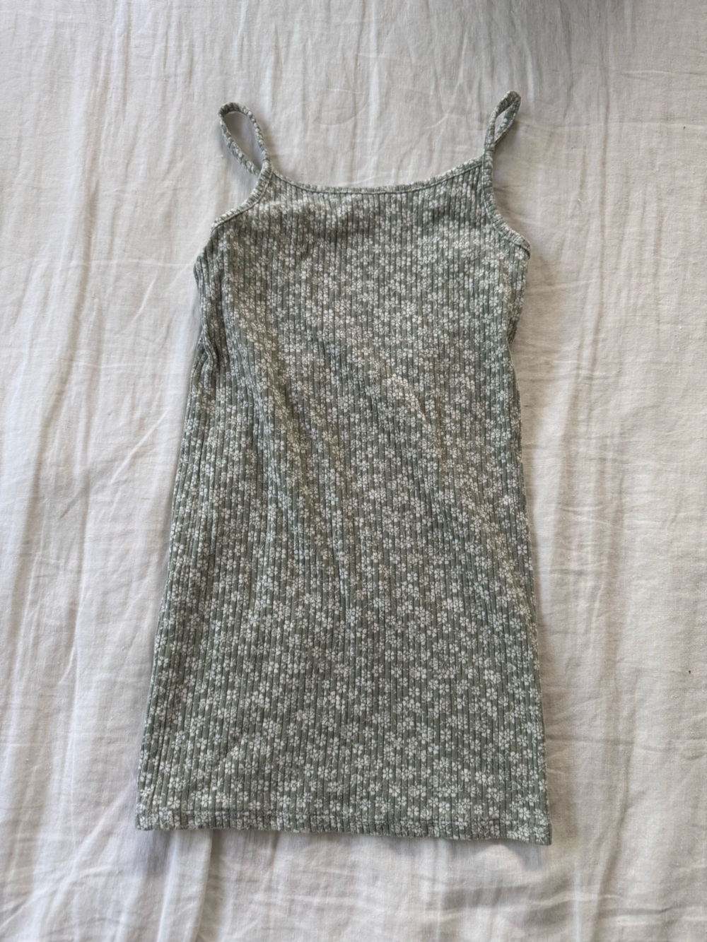 OshKosh B'gosh Moss Green Floral Tank Dress
